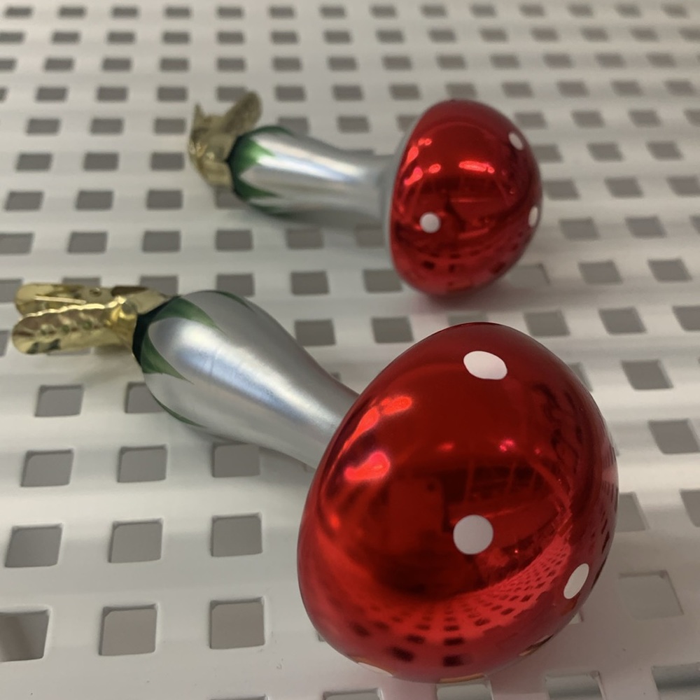 Ikea mushroom Christmas tree decor clip on holiday ornaments decorations nwt - Picture 6 of 15